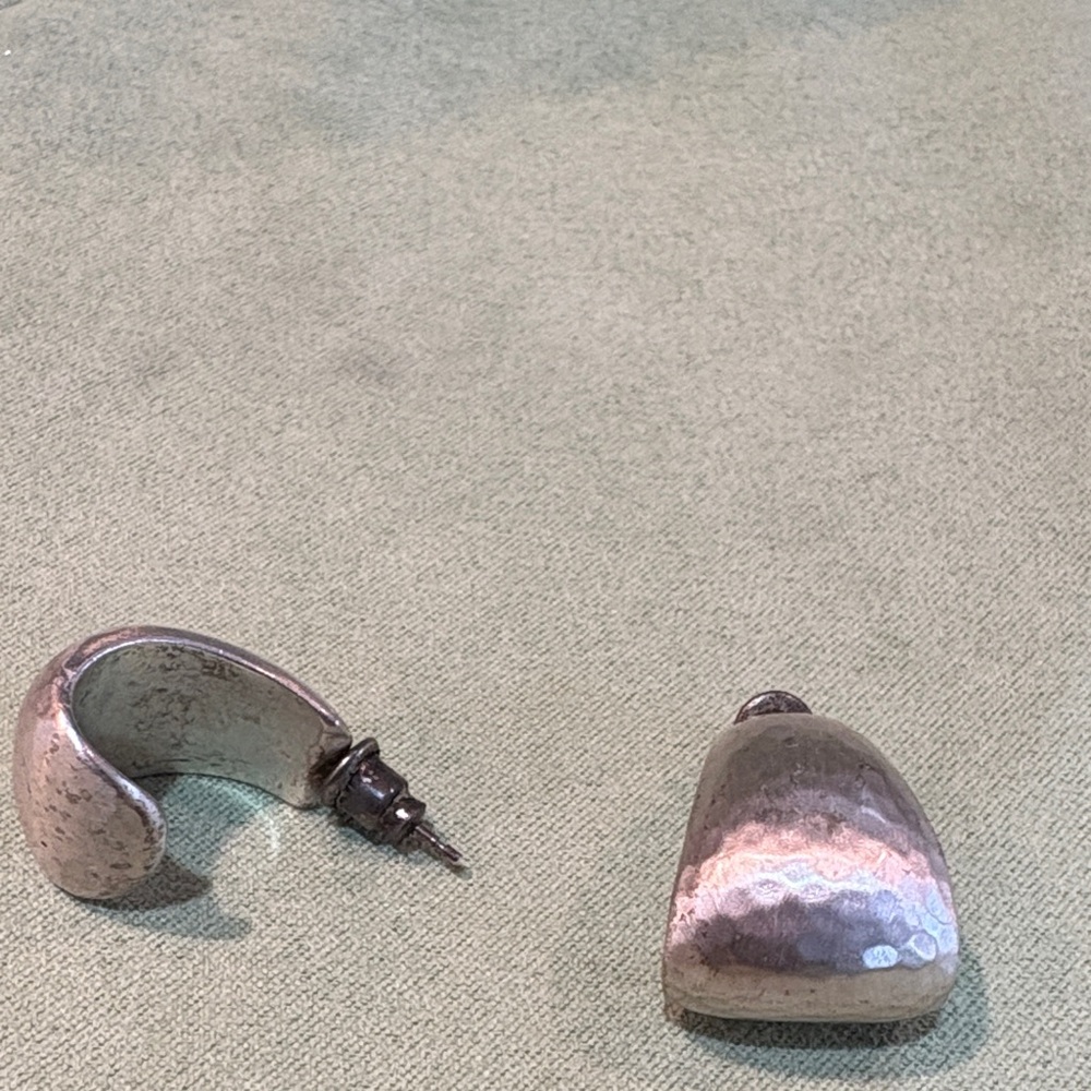 Brighton Silver Hammered Earrings